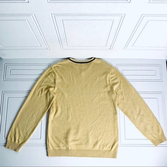 CHAPS YELLOW  100% COTTO KNIT SWEATER LONG SLEEVE TOP WARM UNISEX SIZE SMALL - Picture 8 of 11